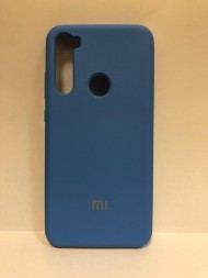 Силиконовая накладка для Xiaomi redmi Note 8 (с логотипом MI голубая)