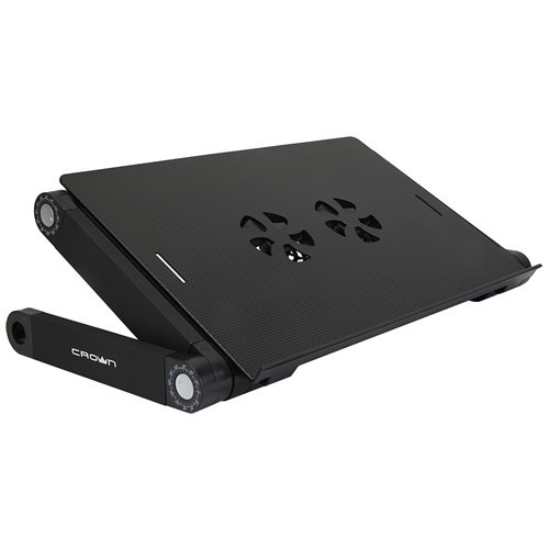 Универсальный стол-подставка с активным охлаждением для ноутбука Crown CMLS-121B Black (Черный) Универсальный стол-подставка с активным охлаждением для ноутбука Crown CMLS-121B Black (Черный)