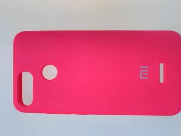 Чехол накладка с логотипом Mi для Xiaomi redmi 6 Малиновая