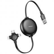 Кабель Baseus Little Octopus 3 in 1 Adjustable Cable 105см CAMLT-AZY01 Black (Черный) Кабель Baseus Little Octopus 3 in 1 Adjustable Cable 105см CAMLT-AZY01 Black (Черный)