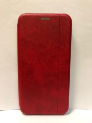 Чехол книжка для Xiaomi redmi Note 8 (Красная) с полоской