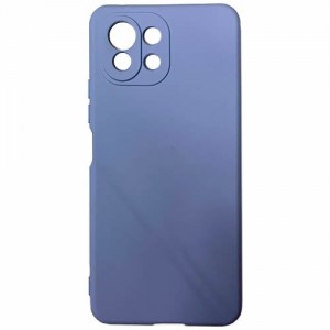 Силиконовая накладка для Xiaomi Mi 11 Lite/ Mi 11 Lite NE Blue (Голубая)  (12242)