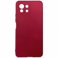 Силиконовая накладка для Xiaomi Mi 11 Lite/ Mi 11 Lite NE Wine Red (Бордовая) Силиконовая накладка для Xiaomi Mi 11 Lite/ Mi 11 Lite NE Wine Red (Бордовая)