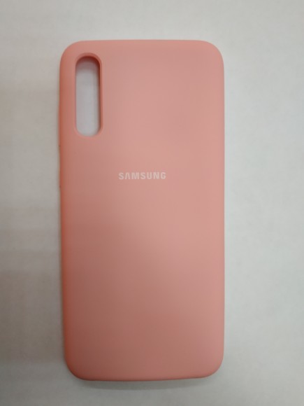 Силиконовая накладка для Samsung Galaxy A70 (Розовая)