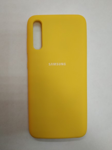 Силиконовая накладка для Samsung Galaxy A70 (Желтая)