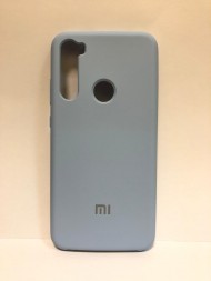 Силиконовая накладка для Xiaomi redmi Note 8 (с логотипом MI светло-голубая)