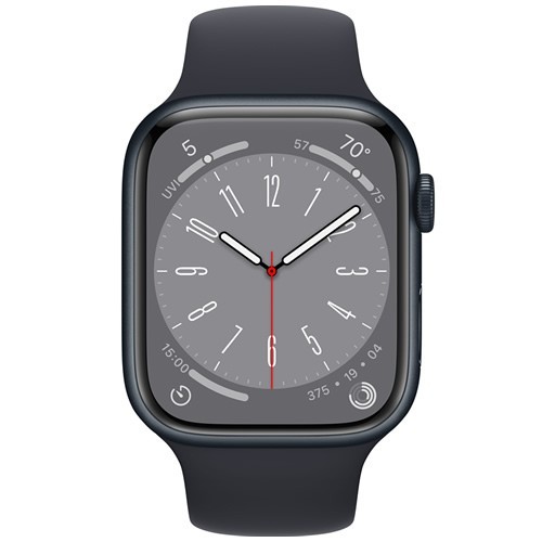 Умные часы Apple Watch Series 8 41 мм Midnight Aluminium Case, Midnight Sport Band S/M