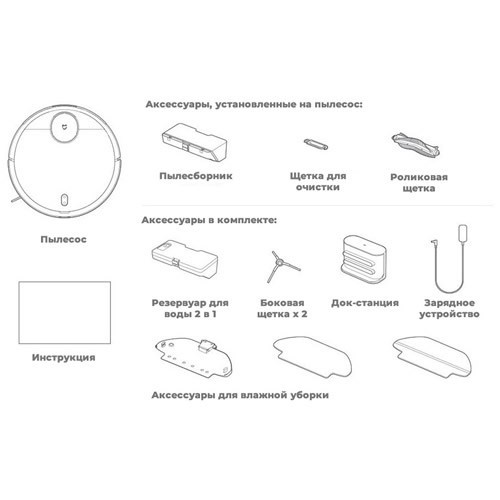 Робот-пылесос Xiaomi Mijia LDS Vacuum Cleaner Black (Черный) Global Version