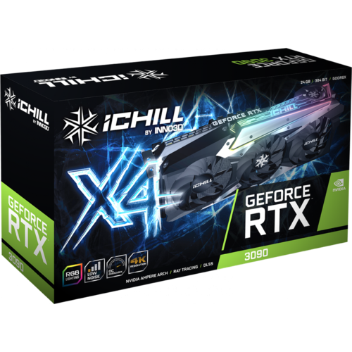 Видеокарта INNO3D iCHILL GeForce RTX 3090 1755MHz PCI-E 4.0 24576MB 19500MHz 384 bit HDMI 3xDisplayPort HDCP X4 EAC