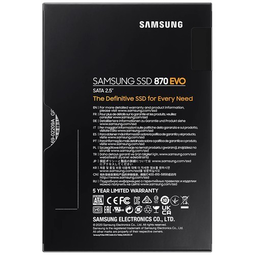 Твердотельный накопитель Samsung 870 EVO SATA 2.5" SSD 1Tb MZ-77E1T0BW