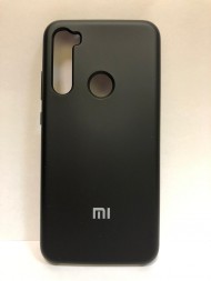 Силиконовая накладка для Xiaomi redmi Note 8 (с логотипом MI черная)