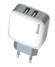 Сетевой адаптер Baseus Letour Dual U Charger (EU) 2.1A (White) CCALL-E2A02