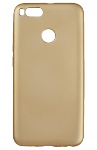 Чехол силиконовая накладка для Xiaomi Mi A1 (матовая золотая)