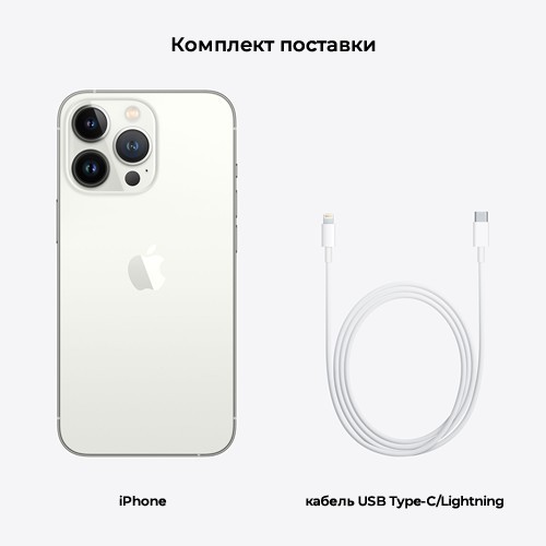 Смартфон Apple iPhone 13 Pro 256Gb Silver (Серебристый) MLW63RU/A