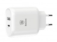 Зарядное устройство Baseus Bojure SeriesType-C PD-U quick charge charger EU 32W set (White) TZTUN-BJ