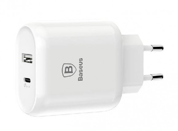 Зарядное устройство Baseus Bojure SeriesType-C PD-U quick charge charger EU 32W set (White) TZTUN-BJ