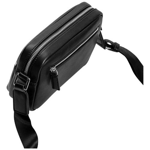 Мужская кожаная сумка через плечо Xiaomi Mijia VLLICON Black (Черный)