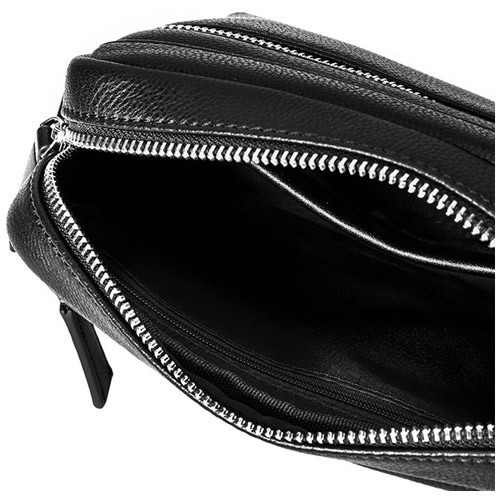 Мужская кожаная сумка через плечо Xiaomi Mijia VLLICON Black (Черный)