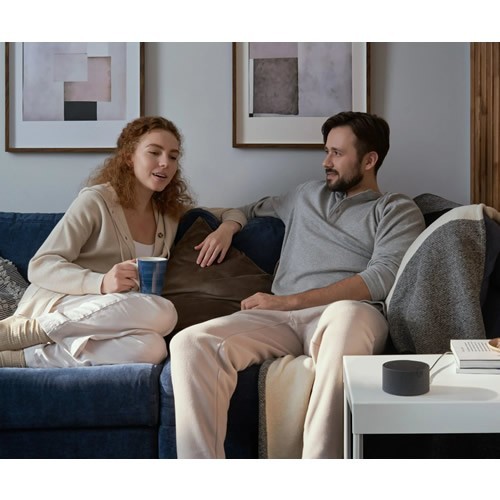 Умная колонка Яндекс Новая Станция Мини (с часами) Black (Черный оникс) EAC