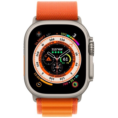 Умные часы Apple Watch Ultra 49 мм Titanium Case Orange Alpine Loop Large Умные часы Apple Watch Ultra 49 мм Titanium Case Orange Alpine Loop Large