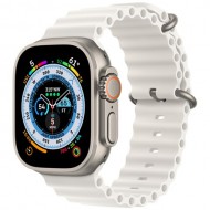 Умные часы Apple Watch Ultra 49 мм Titanium Case White Ocean Band Умные часы Apple Watch Ultra 49 мм Titanium Case White Ocean Band