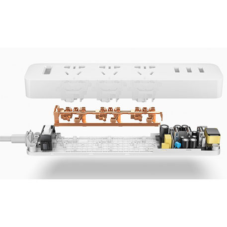 Удлинитель Xiaomi Mi Power Strip 3 (XMCXB01QM), белый, 1.8 м Удлинитель Xiaomi Mi Power Strip 3 (XMCXB01QM), белый, 1.8 м