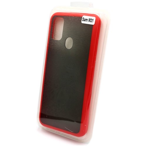Силиконовая накладка для Samsung Galaxy M21 Skin Feeling (Красная рамка) Силиконовая накладка для Samsung Galaxy M21 Skin Feeling (Красная рамка)