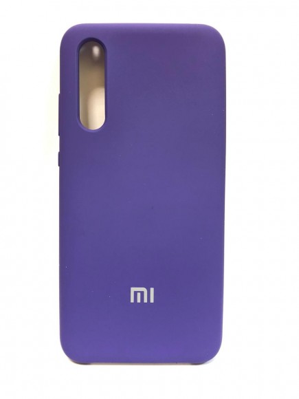 Силиконовая накладка для Xiaomi Mi 9 Lite с логотипом Mi (Фиолетовая)