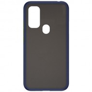 Силиконовая накладка для Samsung Galaxy M21 Skin Feeling (Синяя рамка) Силиконовая накладка для Samsung Galaxy M21 Skin Feeling (Синяя рамка)