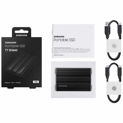 Внешний накопитель Samsung T7 Shield SSD USB 3.2 2Tb Black (Черный) MU-PE2T0S/WW Внешний накопитель Samsung T7 Shield SSD USB 3.2 2Tb Black (Черный) MU-PE2T0S/WW