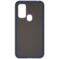 Силиконовая накладка для Samsung Galaxy M31 Skin Feeling (Синяя рамка) Силиконовая накладка для Samsung Galaxy M31 Skin Feeling (Синяя рамка)