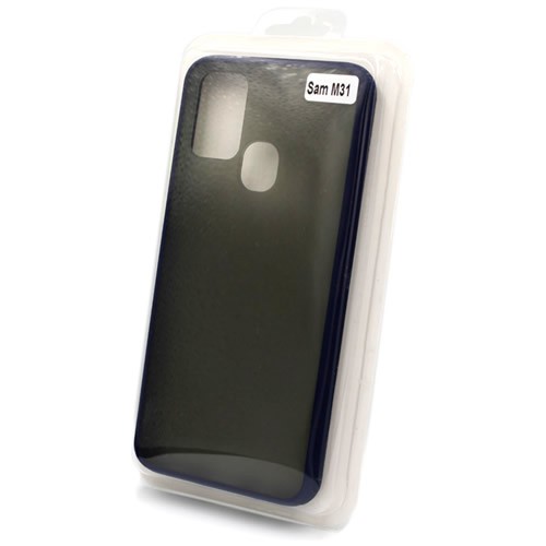 Силиконовая накладка для Samsung Galaxy M31 Skin Feeling (Синяя рамка) Силиконовая накладка для Samsung Galaxy M31 Skin Feeling (Синяя рамка)