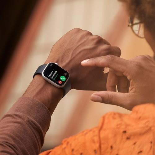 Silver aluminium case with white sport band sales