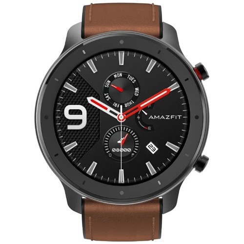 Часы Amazfit GTR 47 мм Aluminium Alloy Black/Brown (Черный/Коричневый)