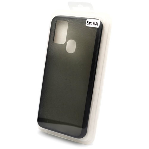 Силиконовая накладка для Samsung Galaxy M31 Skin Feeling (Черная рамка)