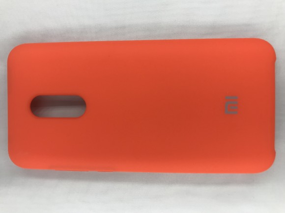 Чехол накладка с логотипом Mi для Xiaomi redmi 5 Plus Оранжевая