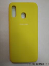Силиконовая накладка для Samsung Galaxy A20 (Желтая) Силиконовая накладка для Samsung Galaxy A20 (Желтая)