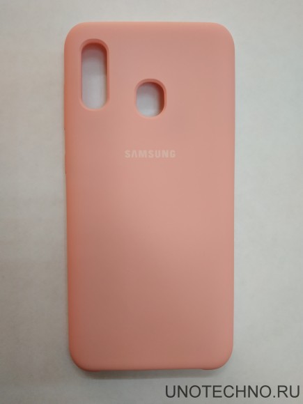 Силиконовая накладка для Samsung Galaxy A20 (Розовая)
