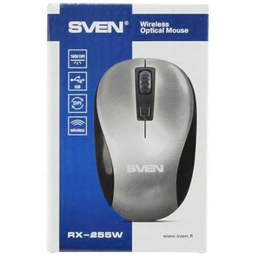 Беспроводная мышь SVEN RX-255W USB оптическая Grey (Серая)