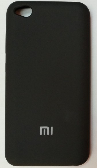 Силиконовая накладка с логотипом Mi для Xiaomi redmi Go (Черная)
