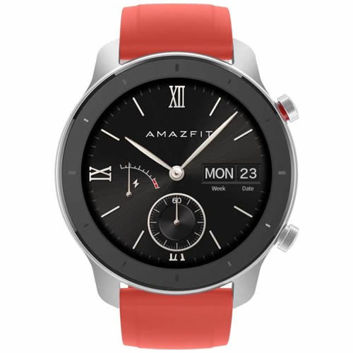 Часы Amazfit GTR 42 мм Aluminium Case, Silicone Strap Coral Red (Красный)