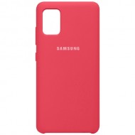 Силиконовая накладка для Samsung Galaxy A51 с логотипом Crimson (Малиновая) Силиконовая накладка для Samsung Galaxy A51 с логотипом Crimson (Малиновая)