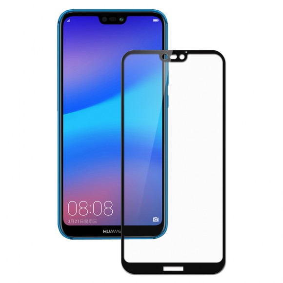 Стекло Huawei Y9 2018 5D белая рамка