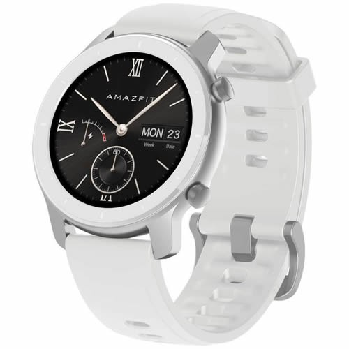 Часы Amazfit GTR 42 мм Aluminium Case, Silicone Strap Moonlight White (Белый)