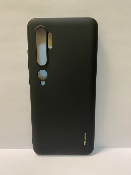 Силиконовая накладка для Xiaomi Mi Note 10 черная MONARCH