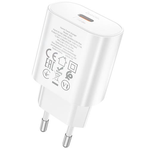 Сетевое зарядное устройство Hoco N22 Jetta PD25W White (Белый) без кабеля Сетевое зарядное устройство Hoco N22 Jetta PD25W White (Белый) без кабеля