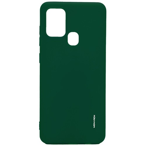 Силиконовая накладка для Samsung Galaxy A21S Monarch Green (Зеленая)