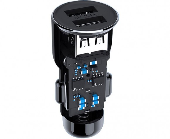 Автомобильное зарядное устройство Xiaomi Roidmi 3S+FM трансмиттер 2USB 3.4A Black