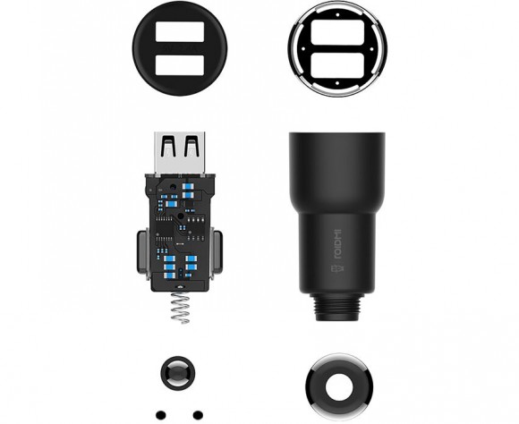 Автомобильное зарядное устройство Xiaomi Roidmi 3S+FM трансмиттер 2USB 3.4A Black