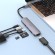 Хаб 6 в 1 HOCO HB28 USB 2.0, 1 USB 3.0, Type-C, Card Reader SD, Micro SD, HDMI Grey (Серый металл)